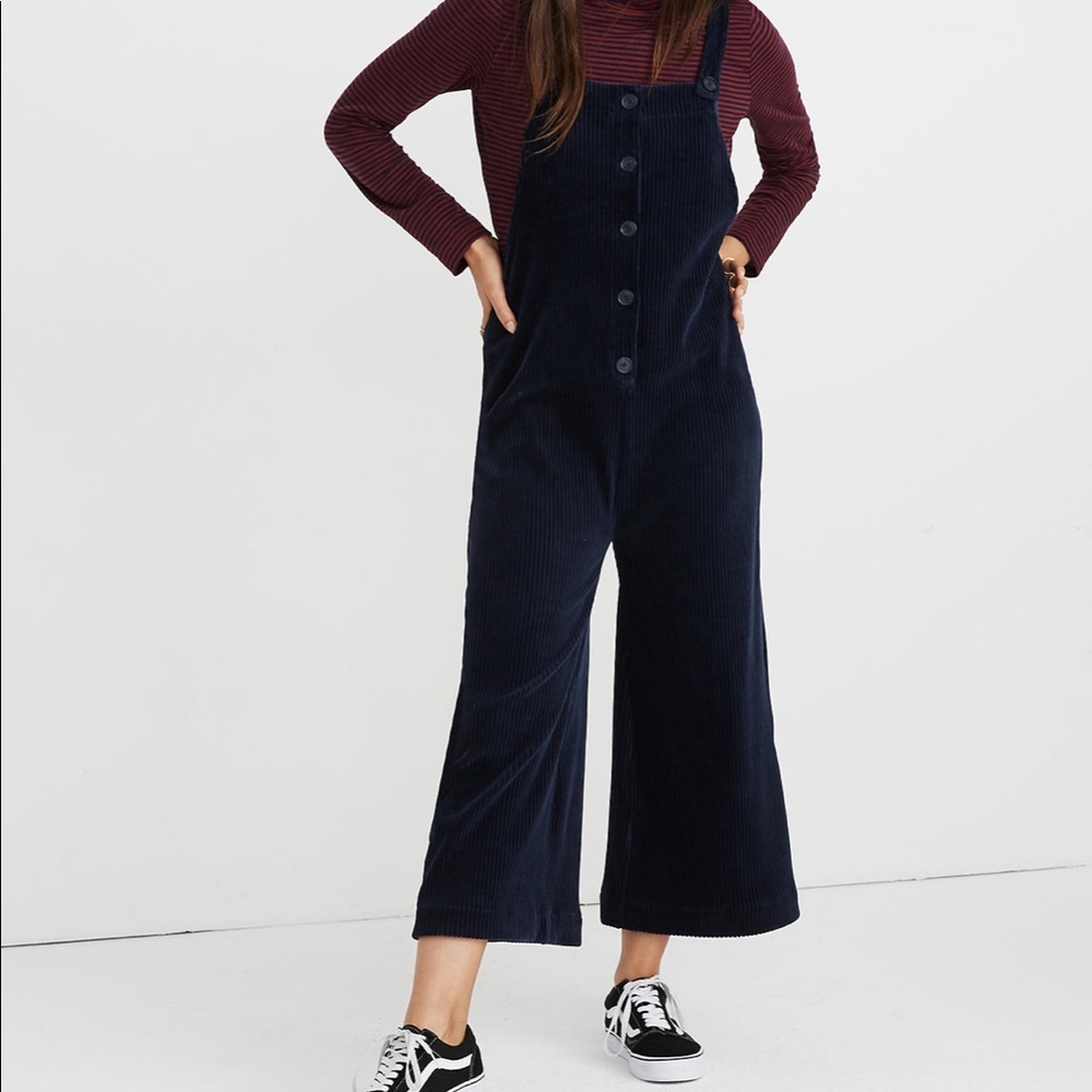 Madewell Texture & Thread Velour Corduroy Overalls